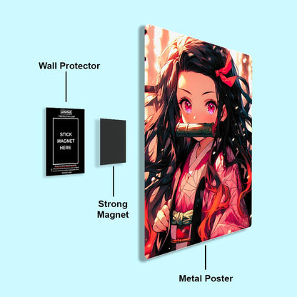 Nezuko Kamado - Demon Slayer - Metal Poster - Losstail - LOSSTAIL