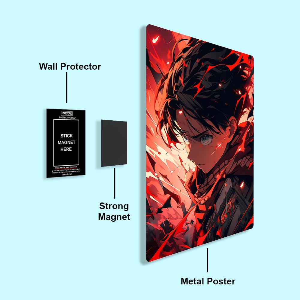 Eren Yeager - Attack On Titan - Metal Poster - Losstail