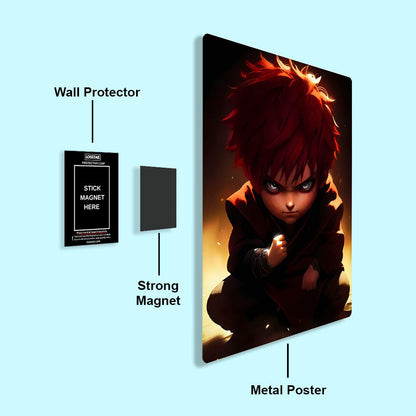 Kid Gaara - Naruto - Metal Poster - Losstail.