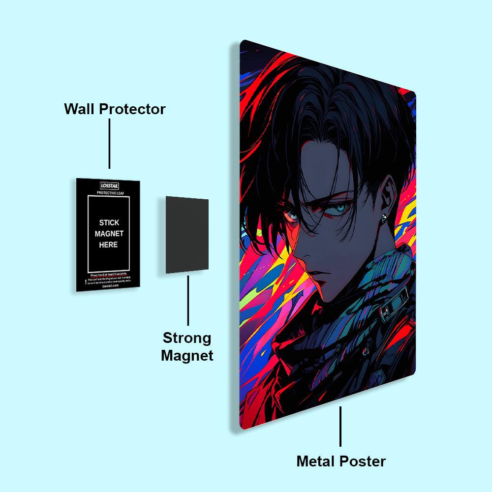 Levi Ackerman - Attack On Titan - Metal Poster - Losstail