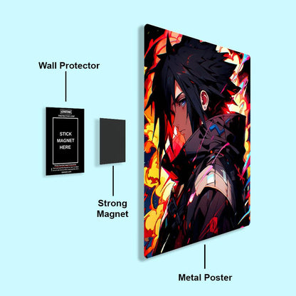 Sasuke Uchiha - Naruto - Metal Poster - Losstail