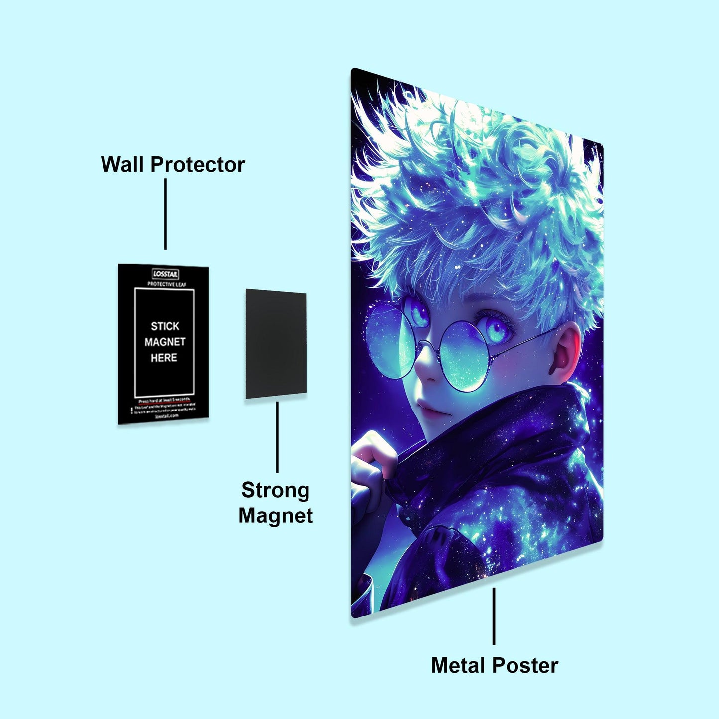 Satoru Gojo - Jujutsu Kaisen - Metal Poster - Losstail - LOSSTAIL