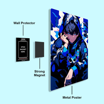 Yoichi Isagi - Blue Lock - Metal Poster - Losstail - LOSSTAIL