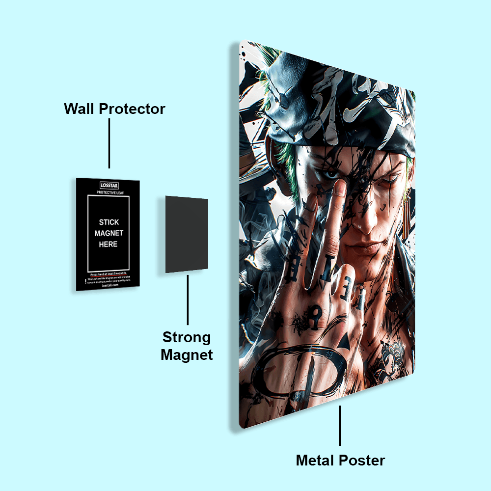 Roronoa Zoro - Onepiece - Metal Poster - Losstail.