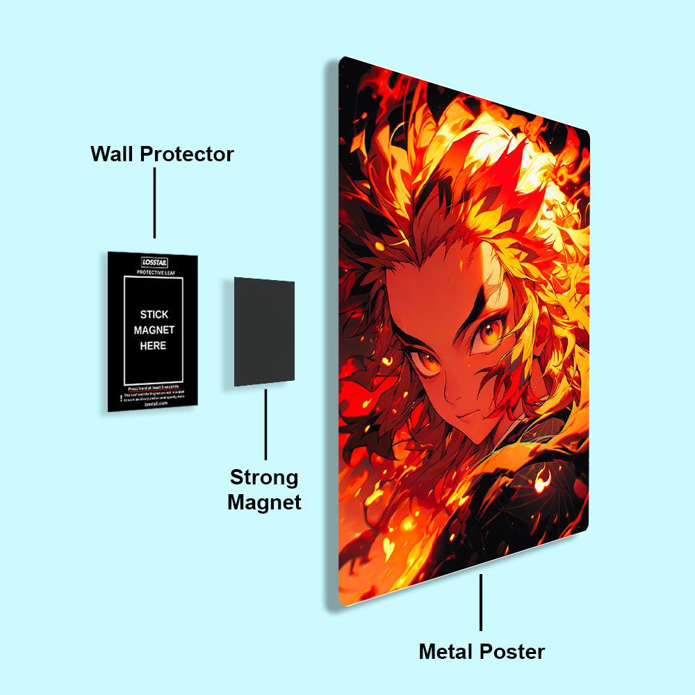 Kyojuro Rengoku - Demon Slayer - Metal Poster - Losstail - LOSSTAIL