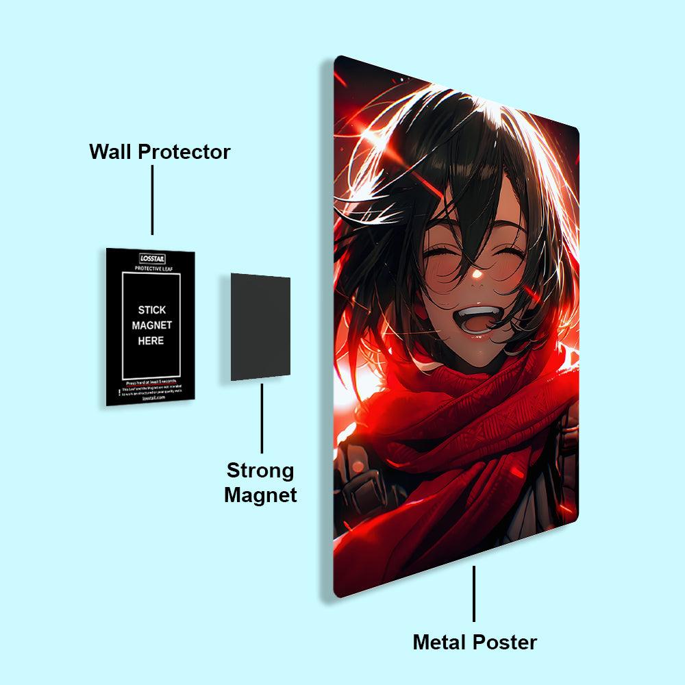 Mikasa Ackerman - Attack On Titan - Metal Poster - Losstail