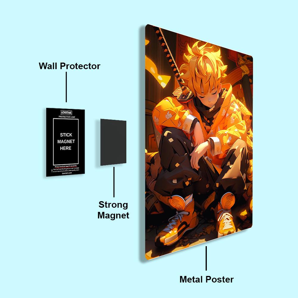 Zenitsu Agatsuma - Demon Slayer - Metal Poster - Losstail - LOSSTAIL