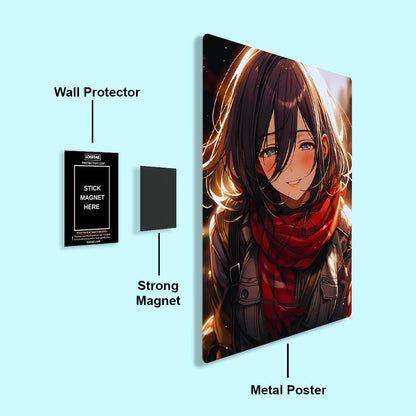 Mikasa Ackerman - Attack On Titan - Metal Poster - Losstail