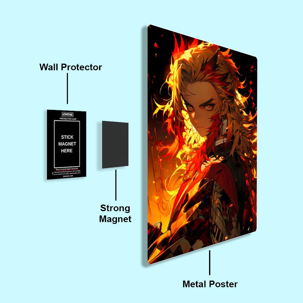 Kyojuro Rengoku - Demon Slayer - Metal Poster - Losstail - LOSSTAIL