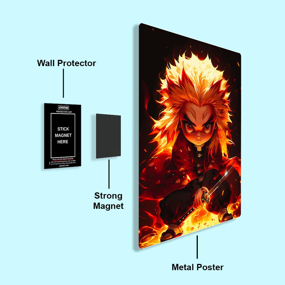 Kid Rengoku - Demon Slayer - Metal Poster - Losstail - LOSSTAIL