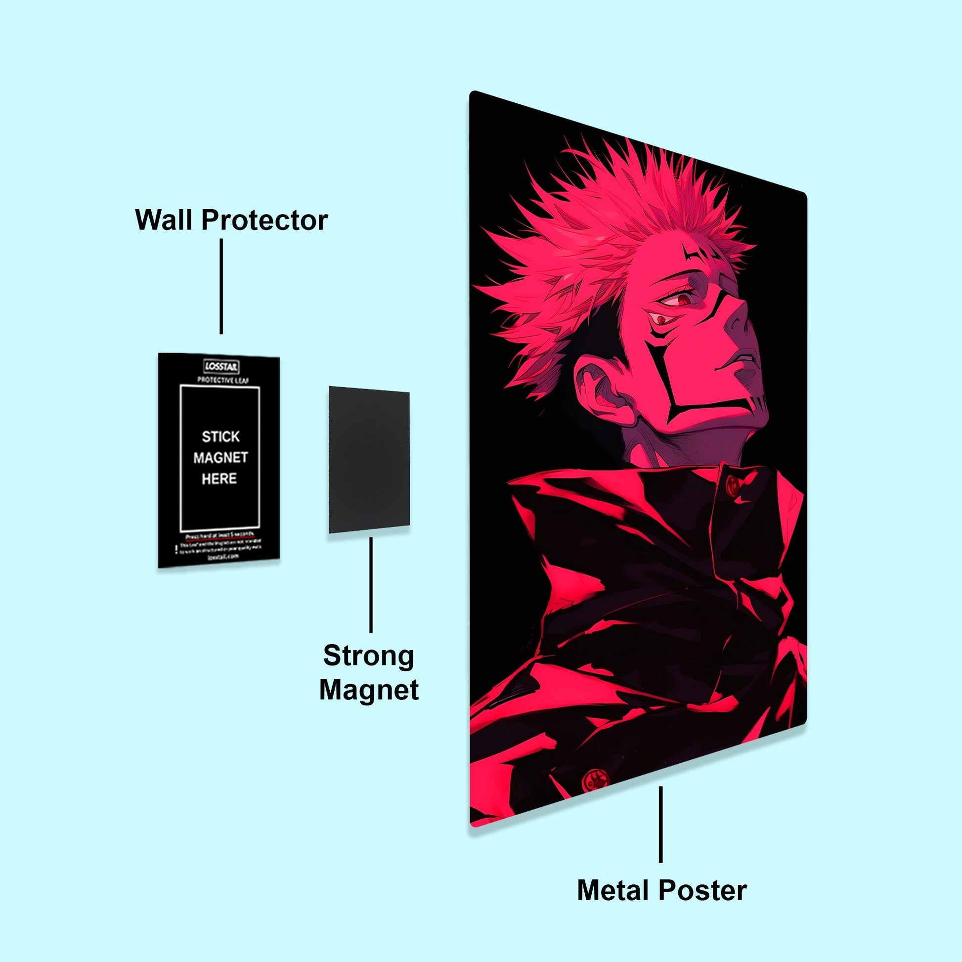 Sukuna - Jujutsu Kaisen - Metal Poster - Losstail - LOSSTAIL