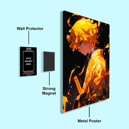 Zenitsu Agatsuma - Demon Slayer - Metal Poster - Losstail - LOSSTAIL