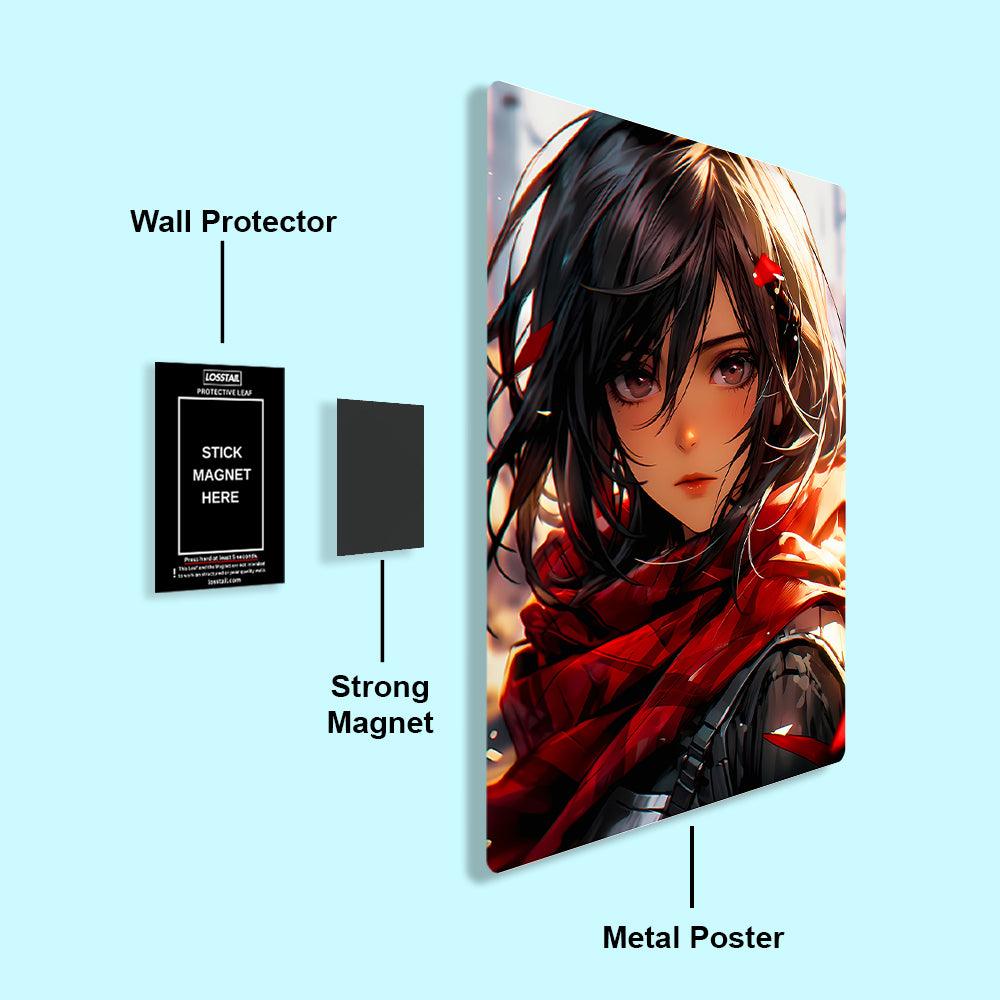 Mikasa Ackerman - Attack On Titan - Metal Poster - Losstail