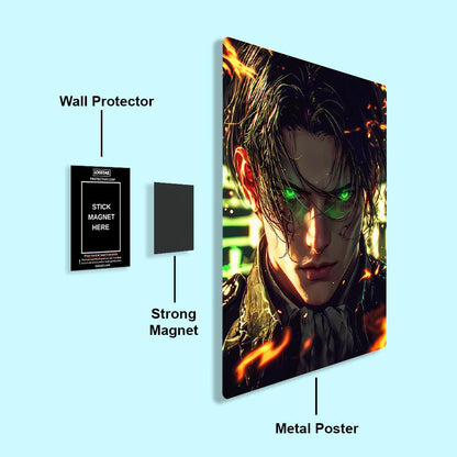 Levi Ackerman - Attack On Titan - Metal Poster - Losstail