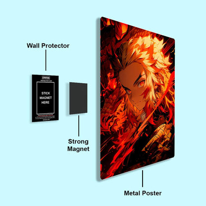 Kyojuro Rengoku - Demon Slayer - Metal Poster - Losstail - LOSSTAIL