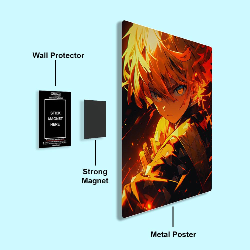 Zenitsu Agatuma - Demon Slayer - Metal Poster - Losstail - LOSSTAIL