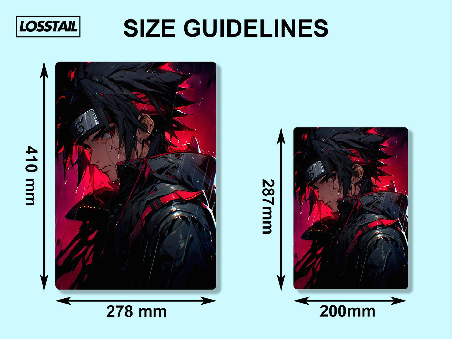 Sasuke Uchiha - Naruto - Metal Poster - Losstail