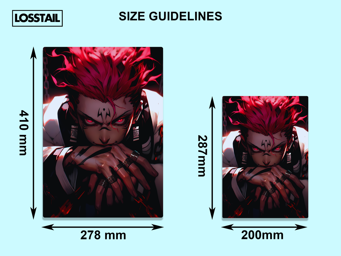 Satoru Gojo - Jujutsu Kaisen - Metal Poster - Losstail