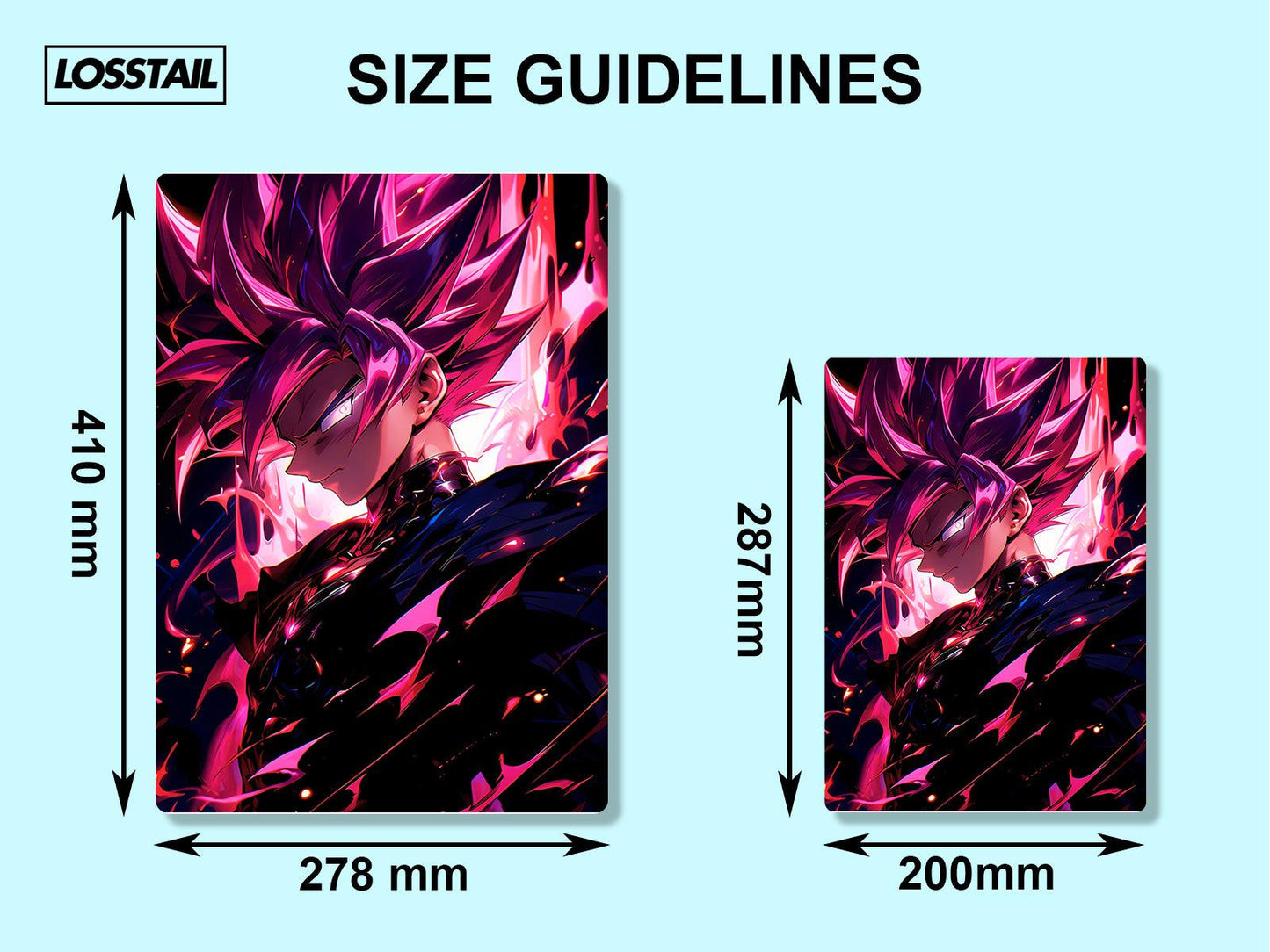 Super Saiyan Rose Goku Black - Dragon Ball - Metal Poster - Losstail - LOSSTAIL