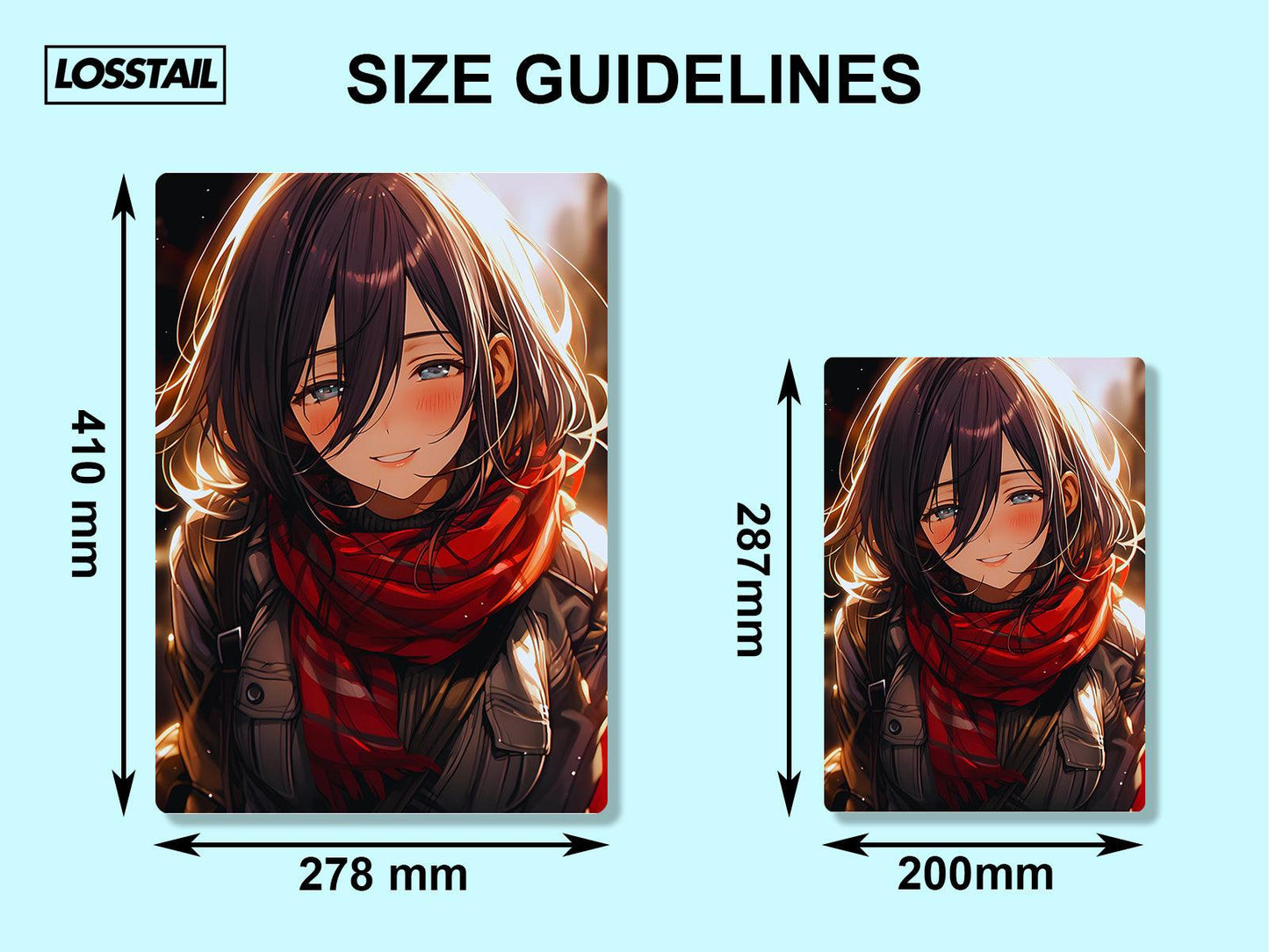 Mikasa Ackerman - Attack On Titan - Metal Poster - Losstail