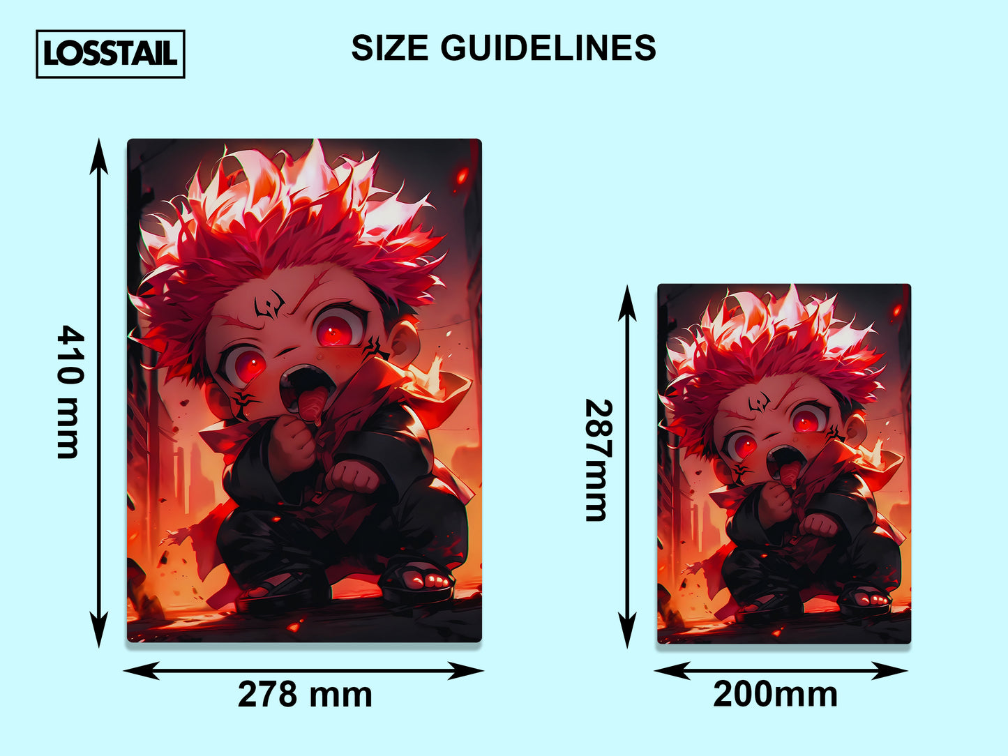 Sukuna - Jujutsu Kaisen - Metal Poster - Losstail