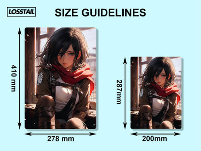 Mikasa Ackerman - Attack On Titan - Metal Poster - Losstail