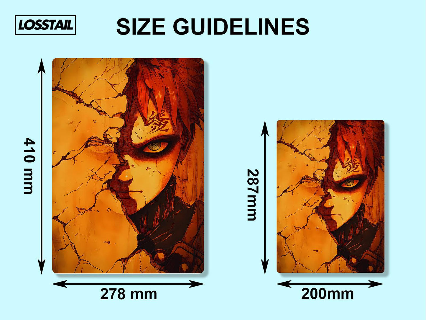 Gaara - Naruto - Metal Poster - Losstail