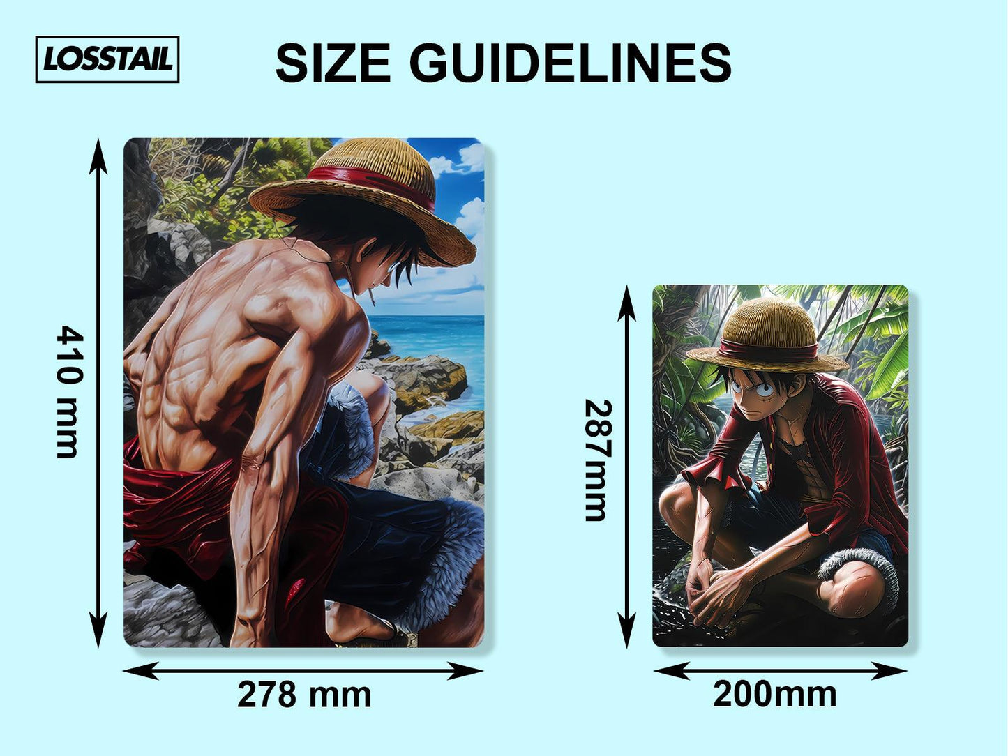 Monkey D Luffy - Onepiece - Metal Poster - Losstail.