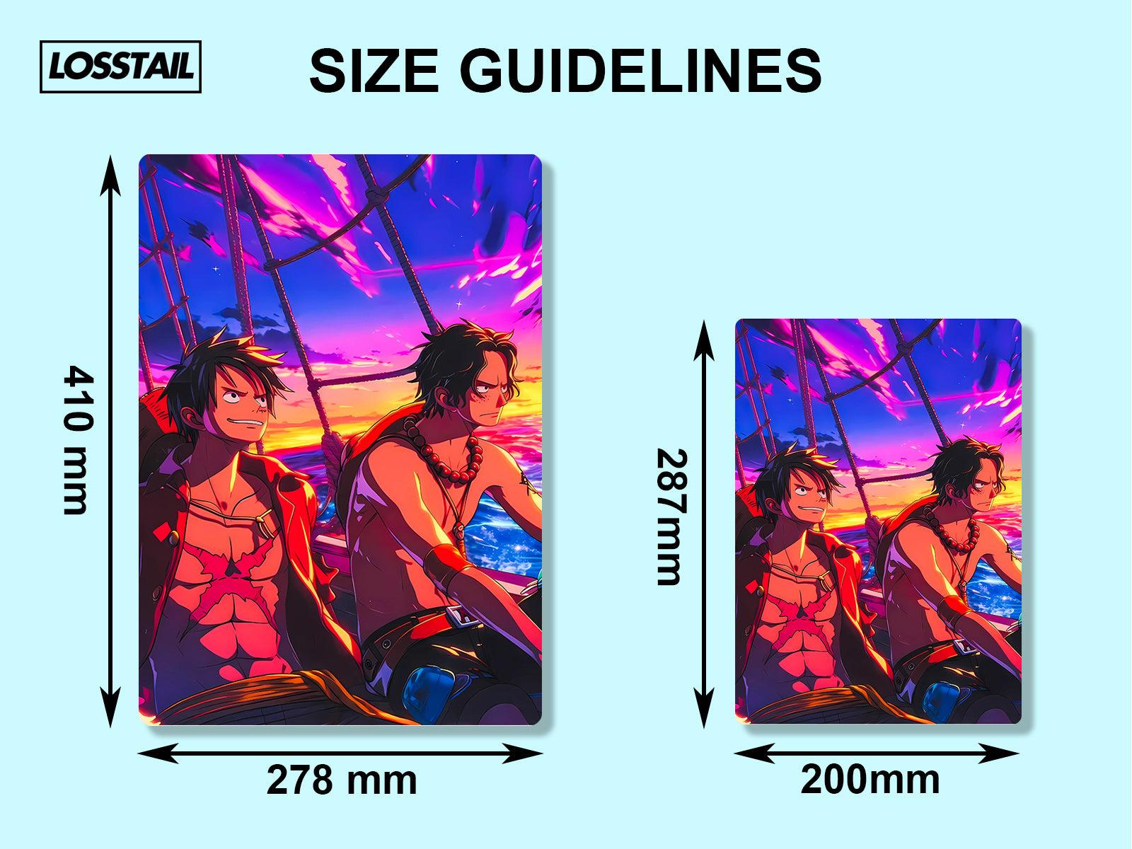 Monkey D Luffy & Portgas D Ace - Onepiece - Metal Poster - Losstail.