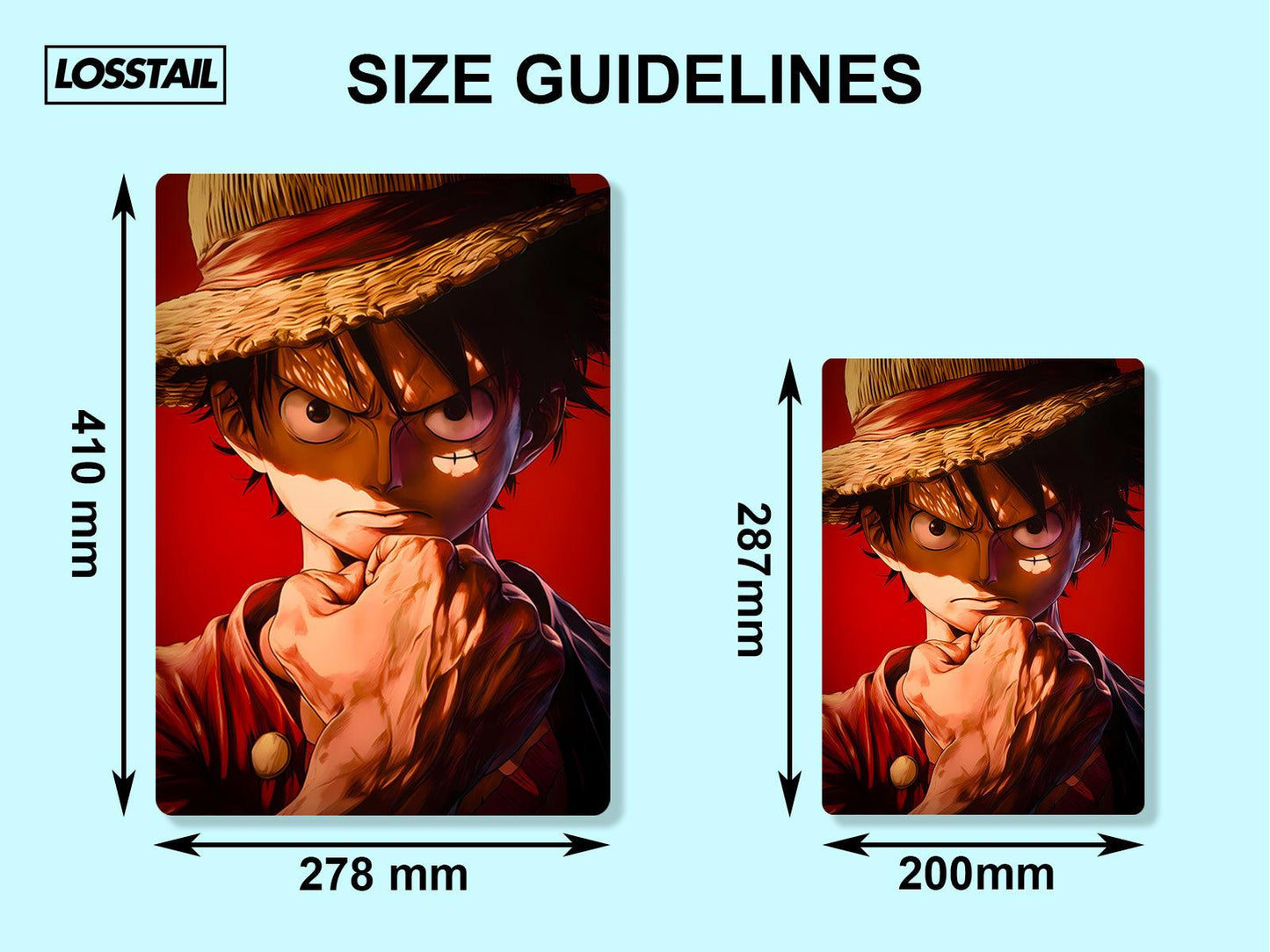 Monkey D Luffy - Onepiece - Metal Poster - Losstail.