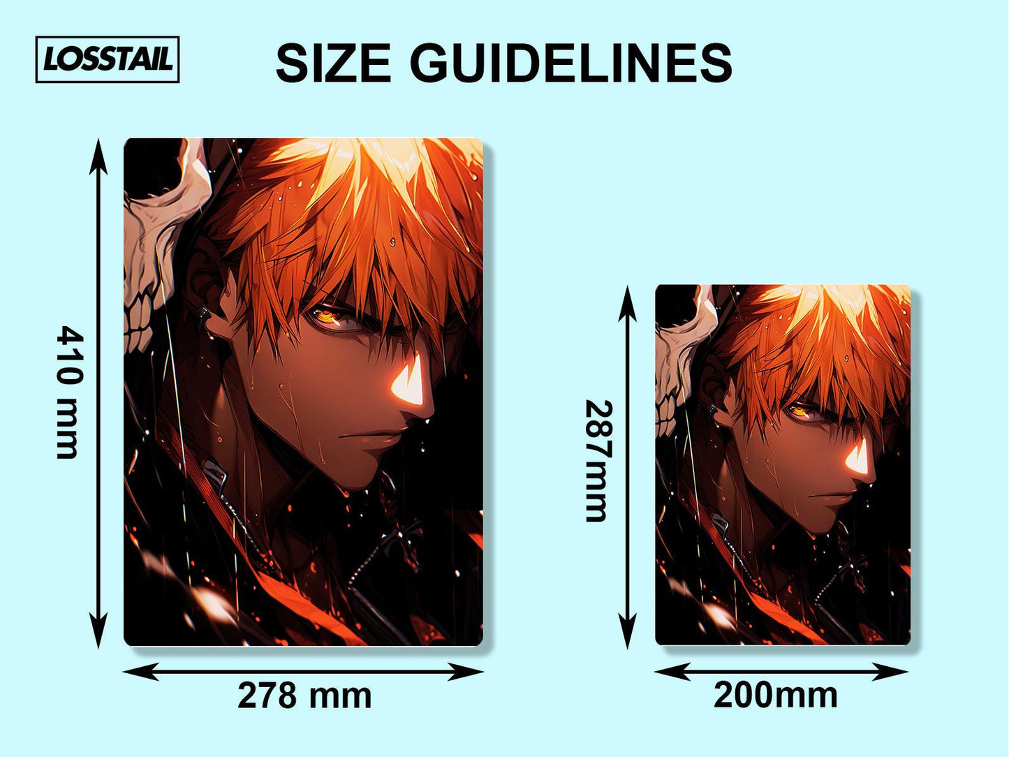 Ichigo Kurosaki - Bleach - Metal Poster - Losstail - LOSSTAIL