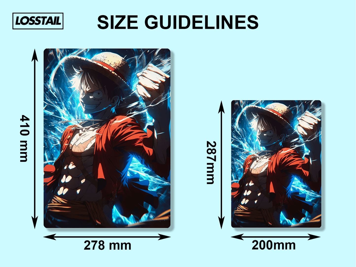 Monkey D Luffy - Onepiece - Metal Poster - Losstail.