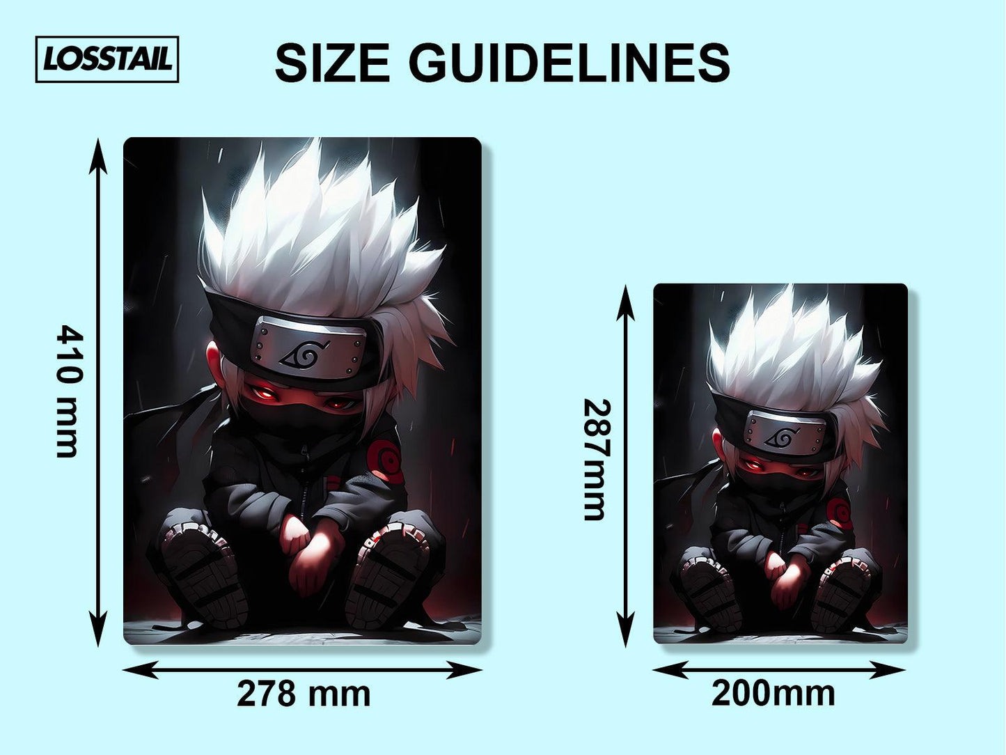 Kid Kakashi - Naruto - Metal Poster - Losstail.