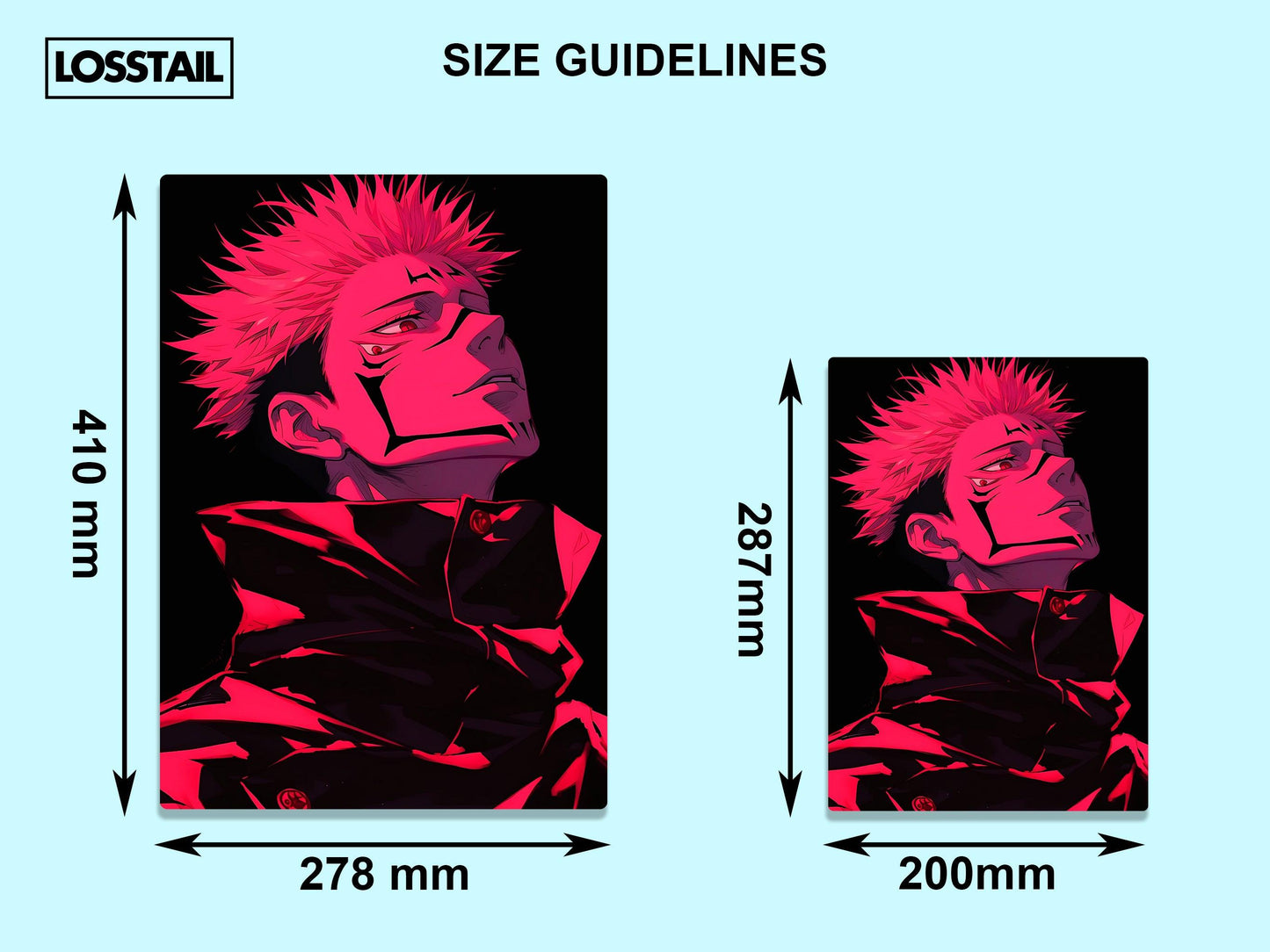 Sukuna - Jujutsu Kaisen - Metal Poster - Losstail - LOSSTAIL